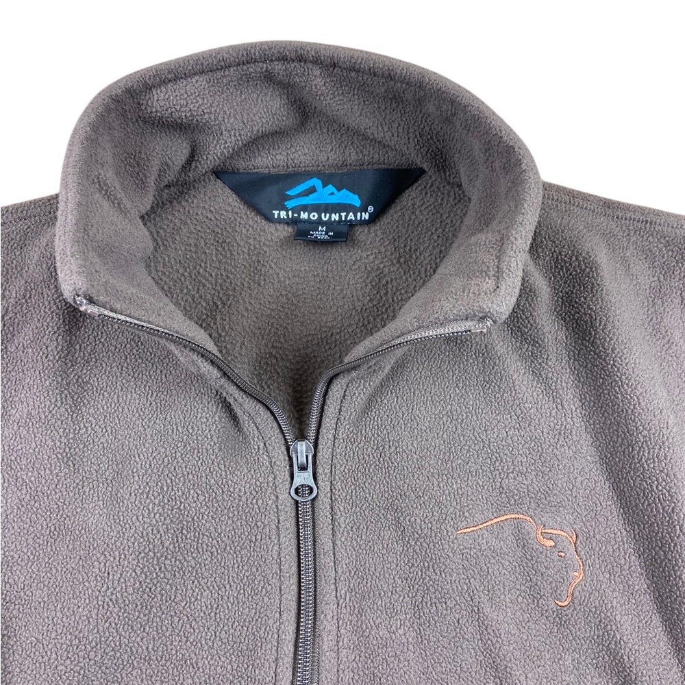 Men’s Buffalo Trace Distillery Full Zip Fleece Best Brown Size M